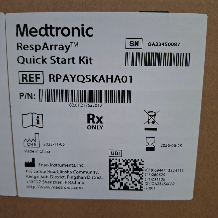 Medtronic RespArray Patient Monitor w/ Quick Start Kit and Roll Stand