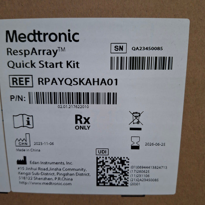 Medtronic RespArray Patient Monitor w/ Quick Start Kit and Roll Stand