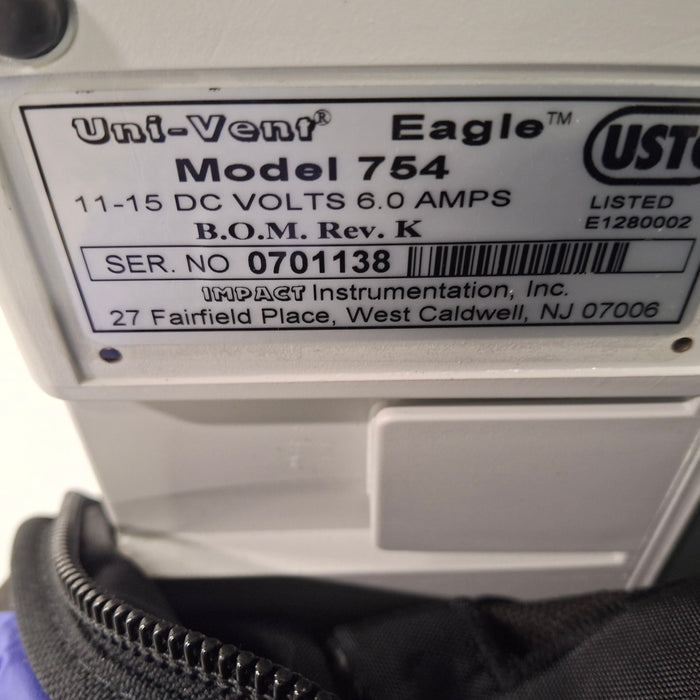 Impact Instrumentation Inc. Uni-Vent 754 Portable Ventilator