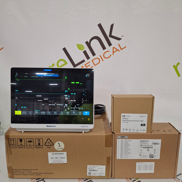 Medtronic RespArray Patient Monitor w/ Quick Start Kit and Roll Stand