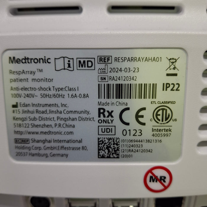 Medtronic RespArray Patient Monitor w/ Quick Start Kit and Roll Stand