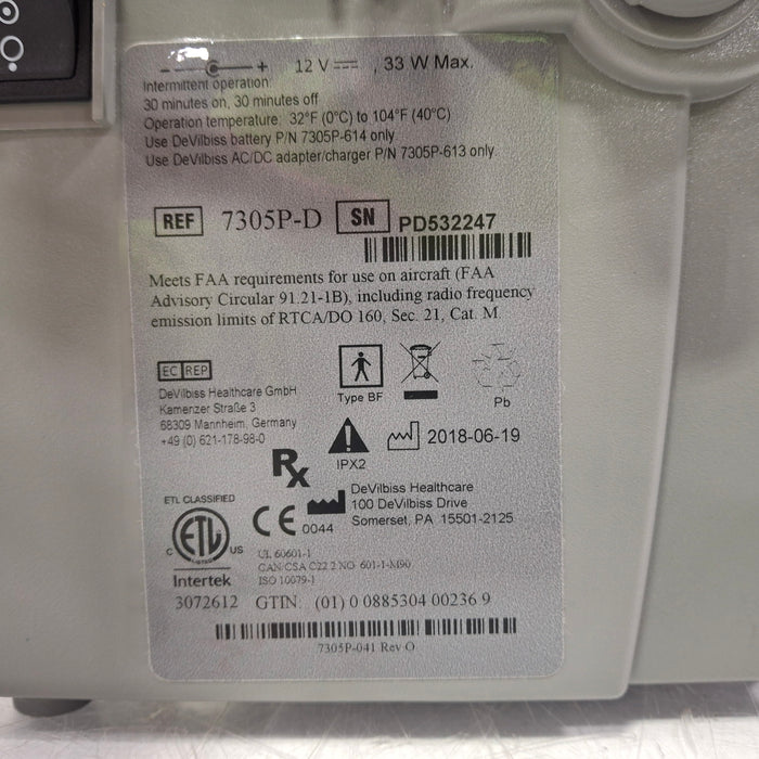 DeVilbiss Healthcare 7305P-D Portable Aspirator Medical