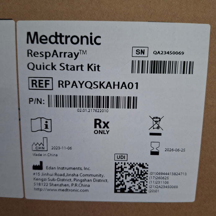 Medtronic RespArray Patient Monitor w/ Quick Start Kit and Wall Mount