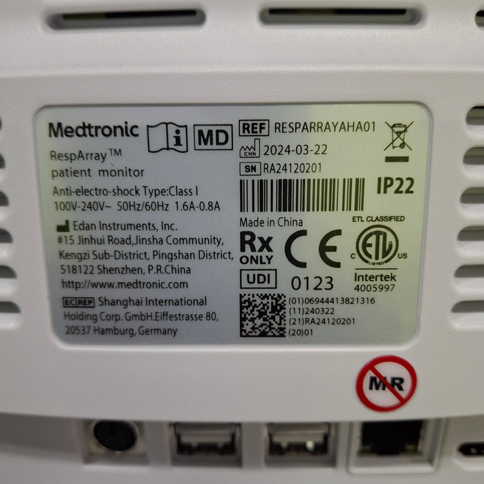 Medtronic RespArray Patient Monitor w/ Quick Start Kit and Wall Mount