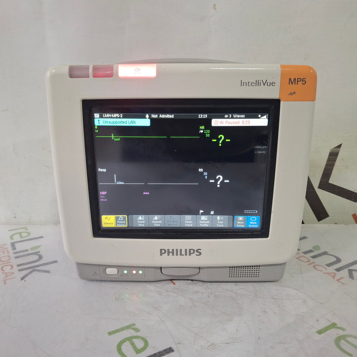 Philips Intellivue MP5 - ECG, Fast SpO2, NIBP, Press, Temp Patient Monitor