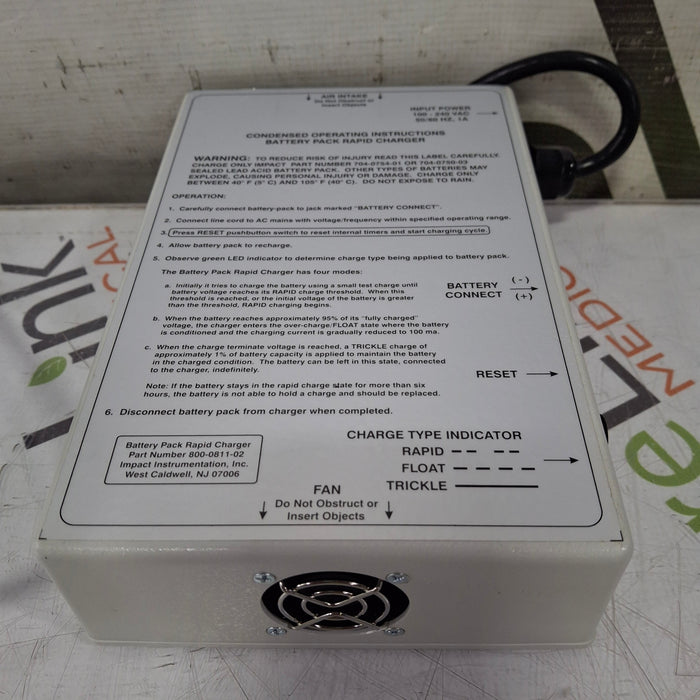 Impact Instrumentation, Inc. 800-0811-02 Battery Pack Rapid Charger
