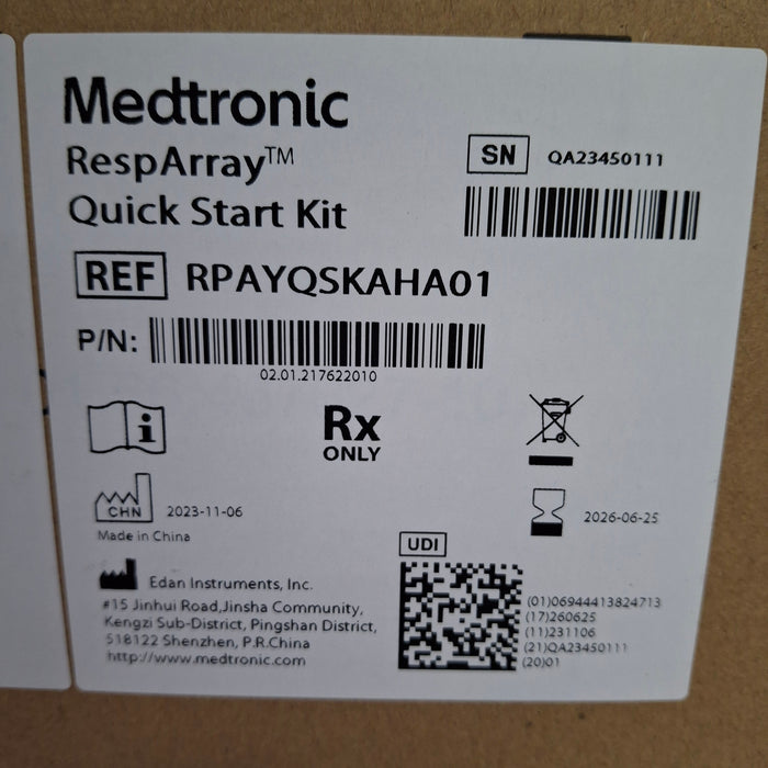 Medtronic RespArray Patient Monitor w/ Quick Start Kit and Wall Mount
