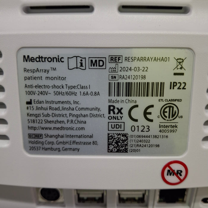 Medtronic RespArray Patient Monitor w/ Quick Start Kit and Wall Mount