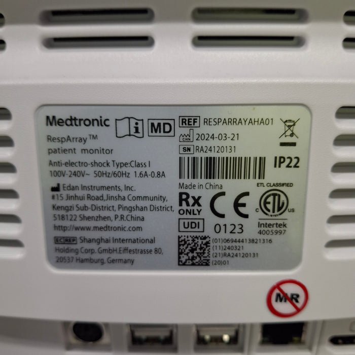 Medtronic RespArray Patient Monitor w/ Quick Start Kit and Wall Mount