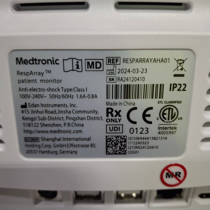 Medtronic RespArray Patient Monitor w/ Quick Start Kit and Wall Mount
