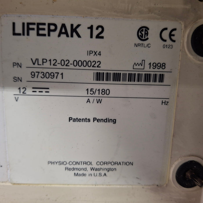 Physio-Control LifePak 12 12-Lead Defibrillator