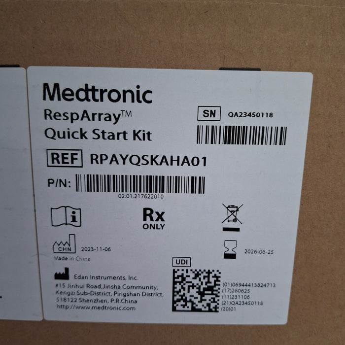 Medtronic RespArray Patient Monitor w/ Quick Start Kit and Wall Mount
