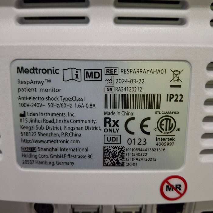 Medtronic RespArray Patient Monitor w/ Quick Start Kit and Wall Mount