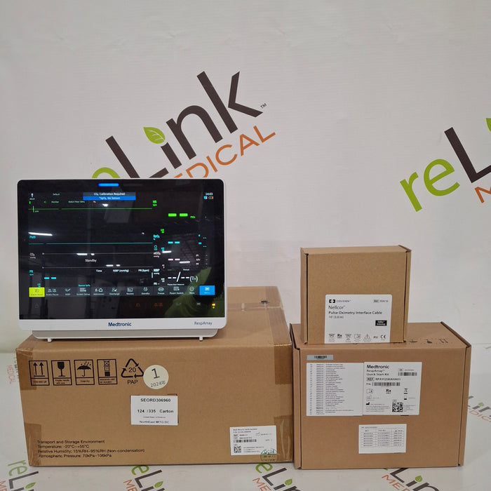 Medtronic RespArray Patient Monitor w/ Quick Start Kit and Wall Mount