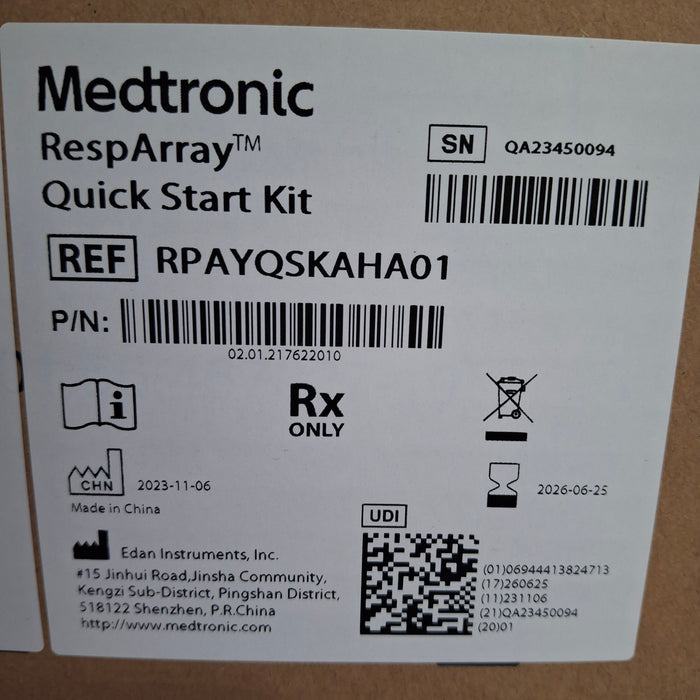 Medtronic RespArray Patient Monitor w/ Quick Start Kit and Wall Mount