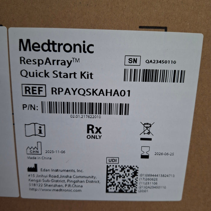 Medtronic RespArray Patient Monitor w/ Quick Start Kit and Wall Mount