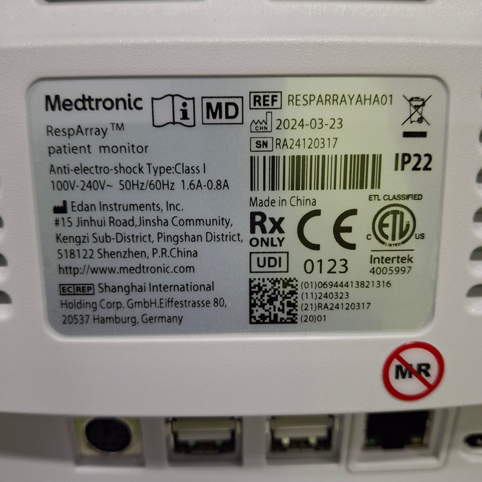 Medtronic RespArray Patient Monitor w/ Quick Start Kit and Wall Mount