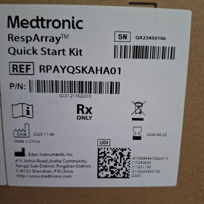 Medtronic RespArray Patient Monitor w/ Quick Start Kit and Wall Mount