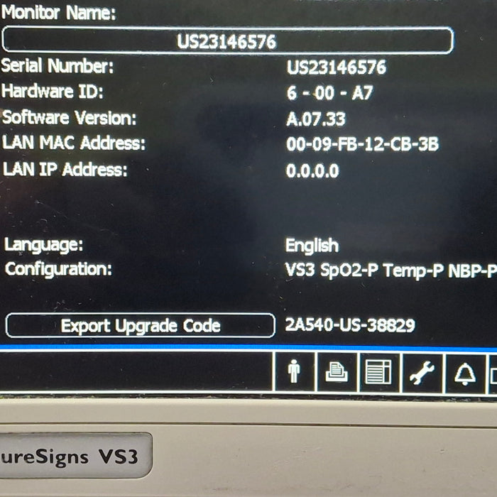Philips Suresigns VS3 Vital Signs Monitor