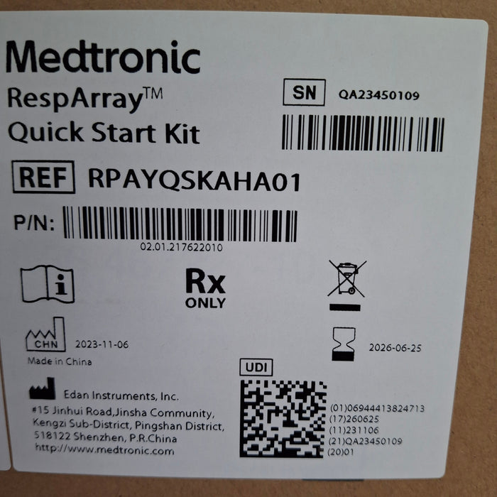 Medtronic RespArray Patient Monitor w/ Quick Start Kit and Wall Mount