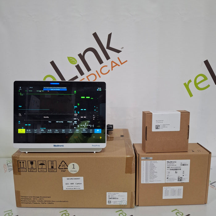 Medtronic RespArray Patient Monitor w/ Quick Start Kit and Wall Mount