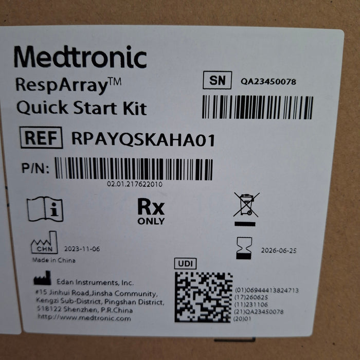 Medtronic RespArray Patient Monitor w/ Quick Start Kit and Wall Mount