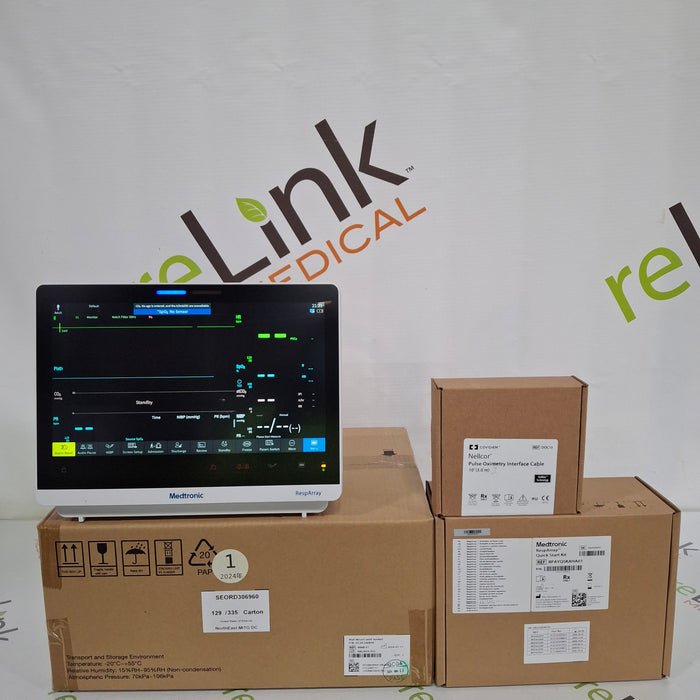 Medtronic RespArray Patient Monitor w/ Quick Start Kit and Wall Mount