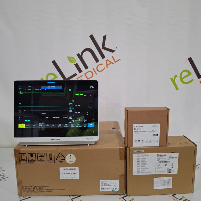 Medtronic RespArray Patient Monitor w/ Quick Start Kit and Wall Mount