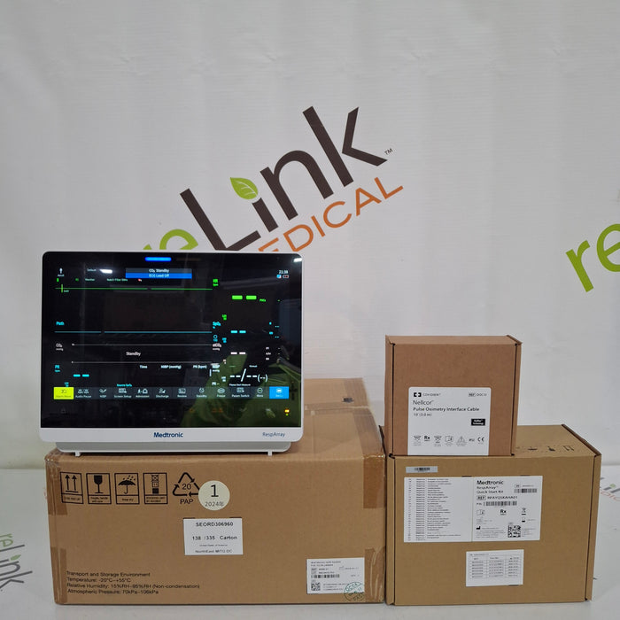 Medtronic RespArray Patient Monitor w/ Quick Start Kit and Wall Mount