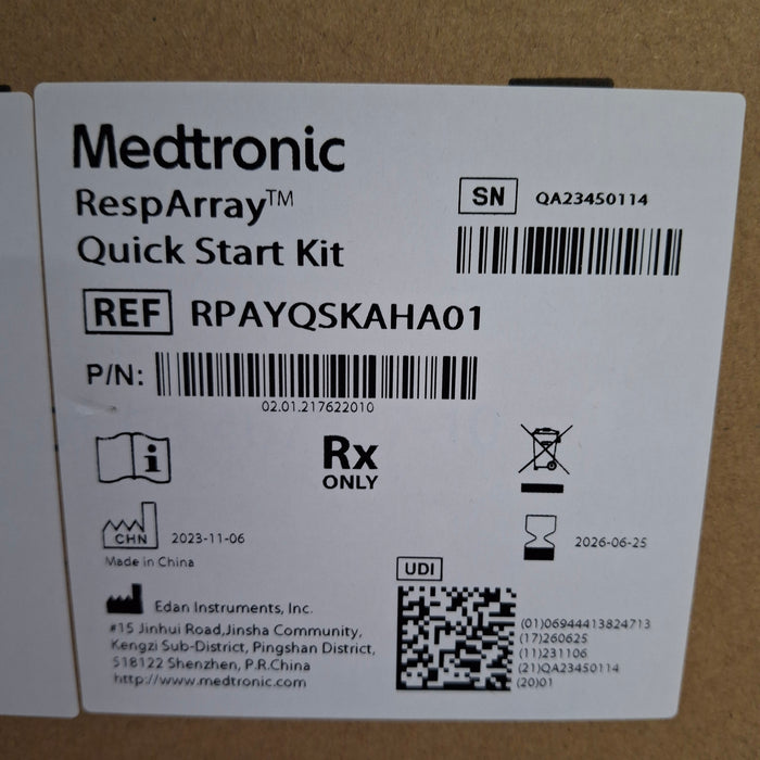 Medtronic RespArray Patient Monitor w/ Quick Start Kit and Wall Mount