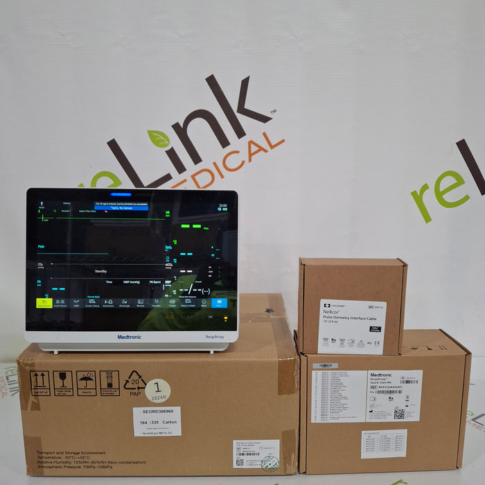 Medtronic RespArray Patient Monitor w/ Quick Start Kit and Wall Mount