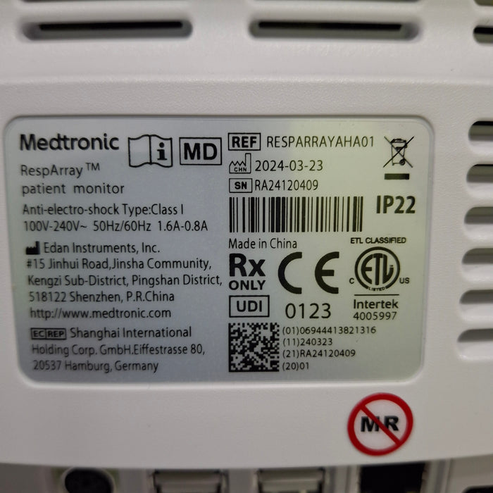 Medtronic RespArray Patient Monitor w/ Quick Start Kit and Wall Mount