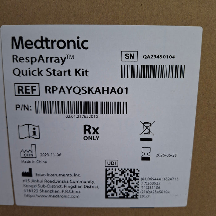 Medtronic RespArray Patient Monitor w/ Quick Start Kit and Wall Mount
