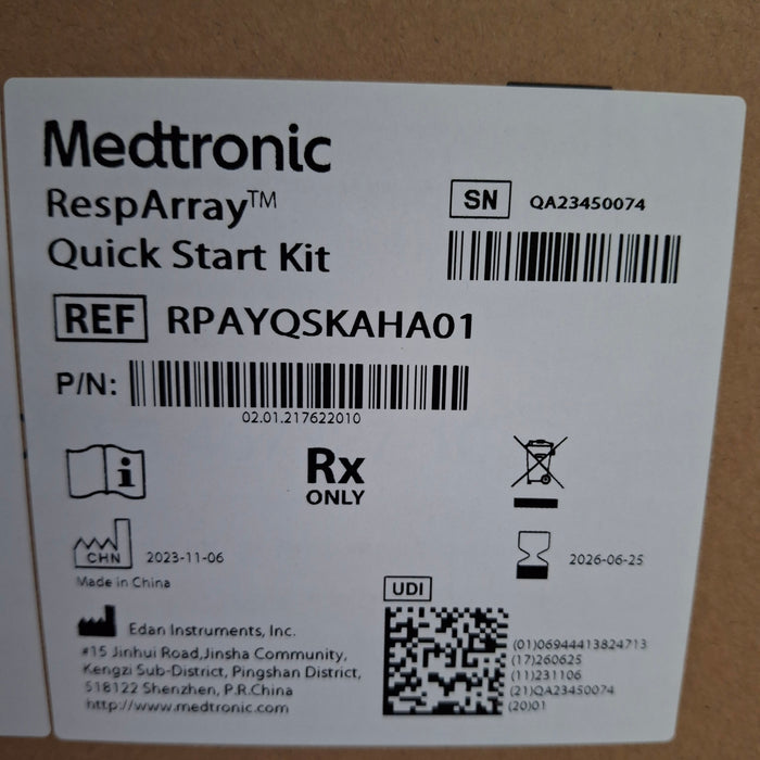 Medtronic RespArray Patient Monitor w/ Quick Start Kit and Wall Mount