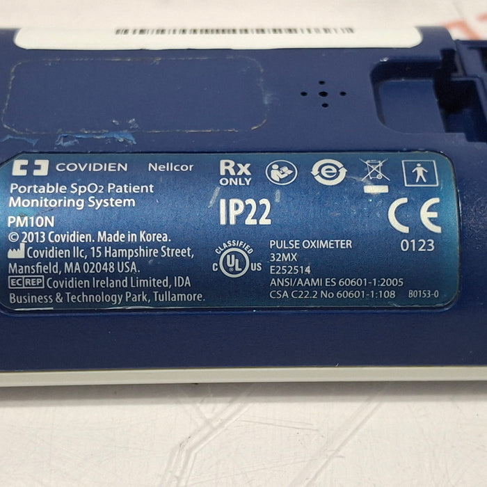 Covidien PM10N Nellcor Portable SpO2 Patient Monitoring System