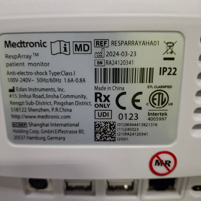 Medtronic RespArray Patient Monitor w/ Quick Start Kit and Wall Mount