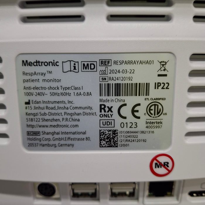 Medtronic RespArray Patient Monitor w/ Quick Start Kit and Wall Mount