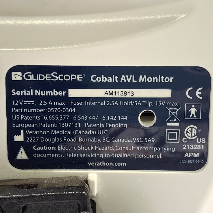 Verathon Medical, Inc Glidescope Cobalt AVL Video Laryngoscope