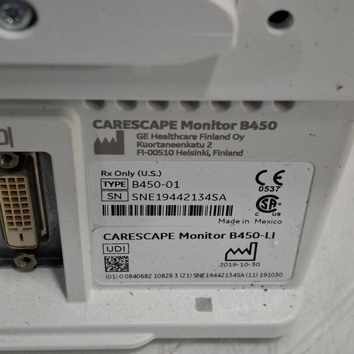 GE Healthcare Carescape B450 Critical Care Patient Monitor