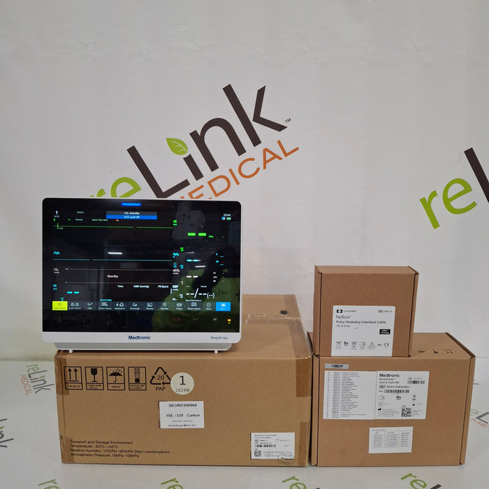 Medtronic RespArray Patient Monitor w/ Quick Start Kit and Wall Mount