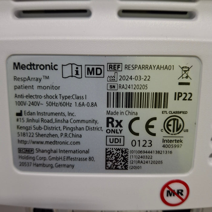 Medtronic RespArray Patient Monitor w/ Quick Start Kit and Wall Mount