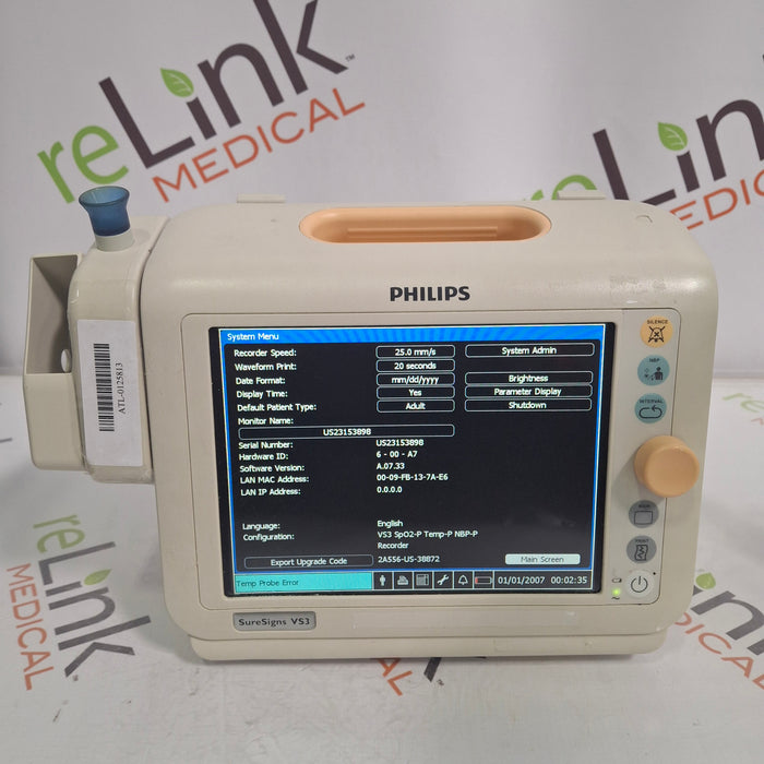 Philips Suresigns VS3 Vital Signs Monitor