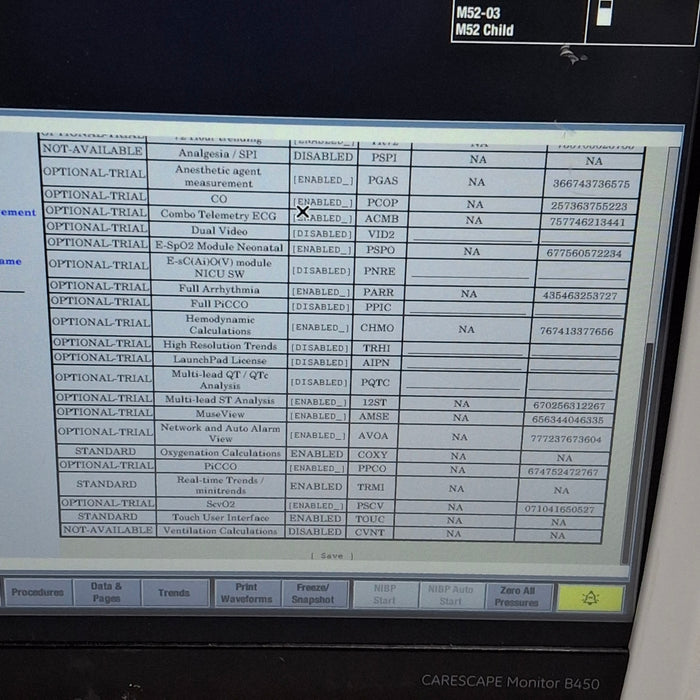 GE Healthcare Carescape B450 Critical Care Patient Monitor