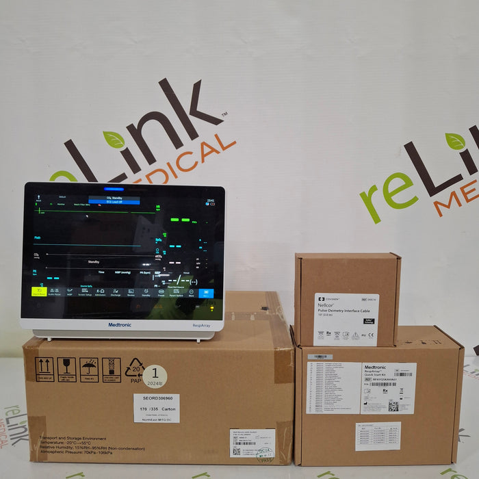Medtronic RespArray Patient Monitor w/ Quick Start Kit and Wall Mount