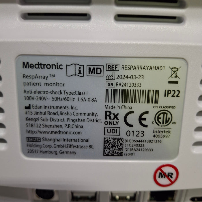 Medtronic RespArray Patient Monitor w/ Quick Start Kit and Wall Mount