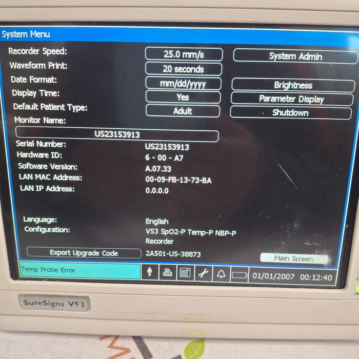 Philips Suresigns VS3 Vital Signs Monitor