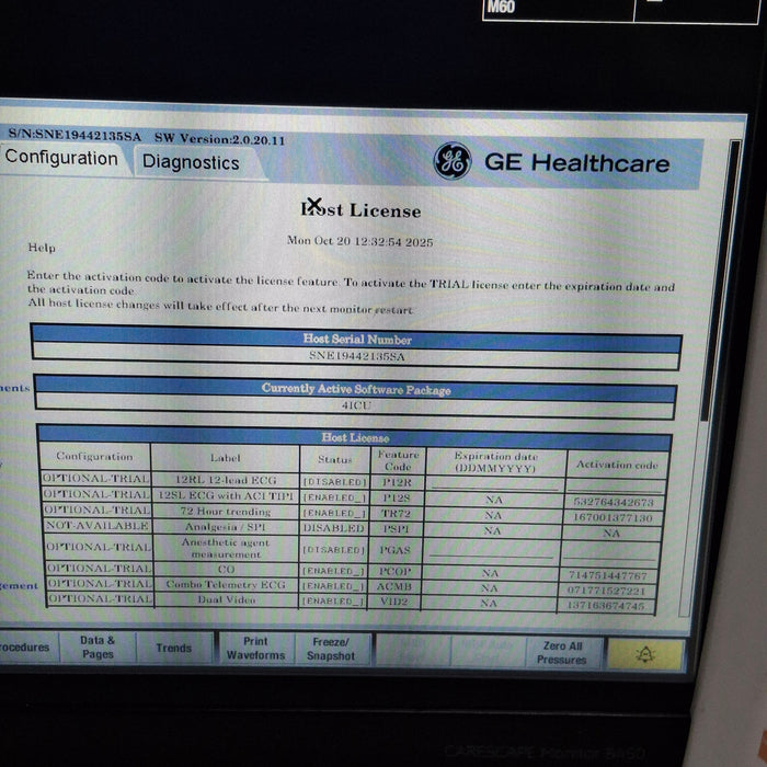 GE Healthcare Carescape B450 Critical Care Patient Monitor