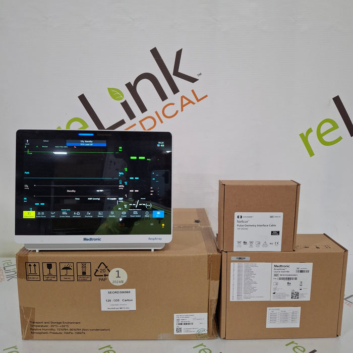 Medtronic RespArray Patient Monitor w/ Quick Start Kit and Wall Mount