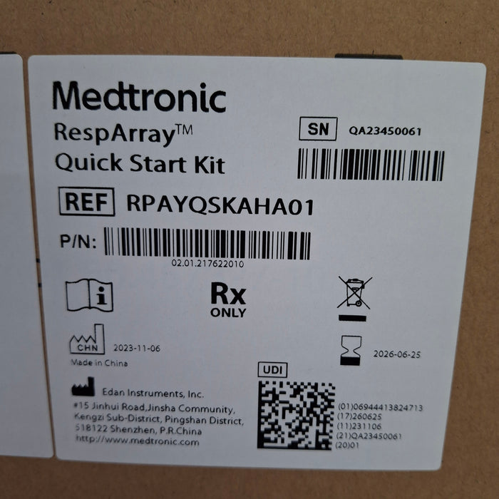 Medtronic RespArray Patient Monitor w/ Quick Start Kit and Wall Mount