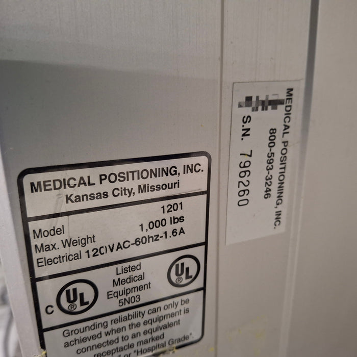 Medical Products, Inc. (MPI) Model 1201 Ultrasound Table